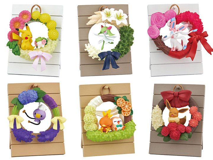 Re-Ment Pokemon Happiness Wreath Collection Trading Figures Box Set of 6