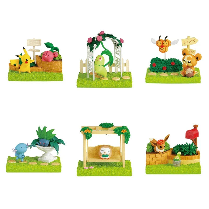 Re-Ment Pokemon Garden Afternoon Sunlight Shining Through Trees Trading Figures Box Set of 6