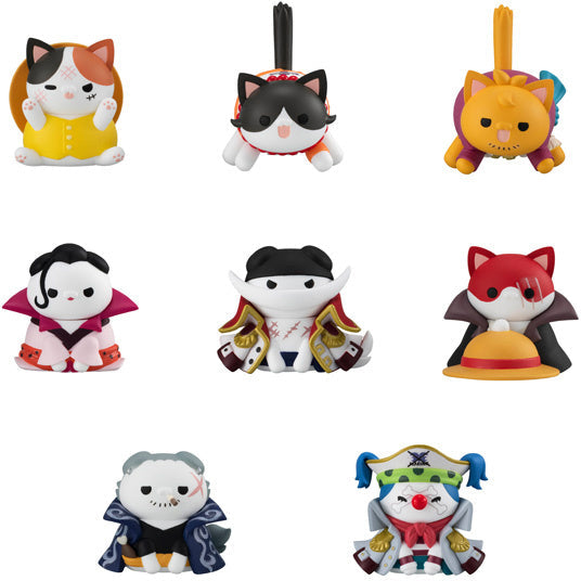 Megahouse One Piece Nyan Piece Nyaan! Luffy and Paramount War of Marineford Trading Figures Box Set of 8