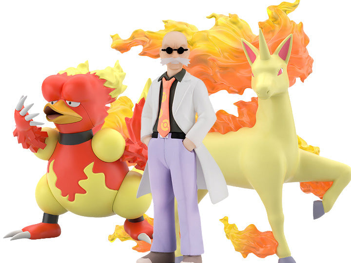 Bandai Pokemon Scale World Kanto Region Blaine, Rapidash and Magmar (Katsura, Gallop and Boober) 3-Pack Trading Figure Set