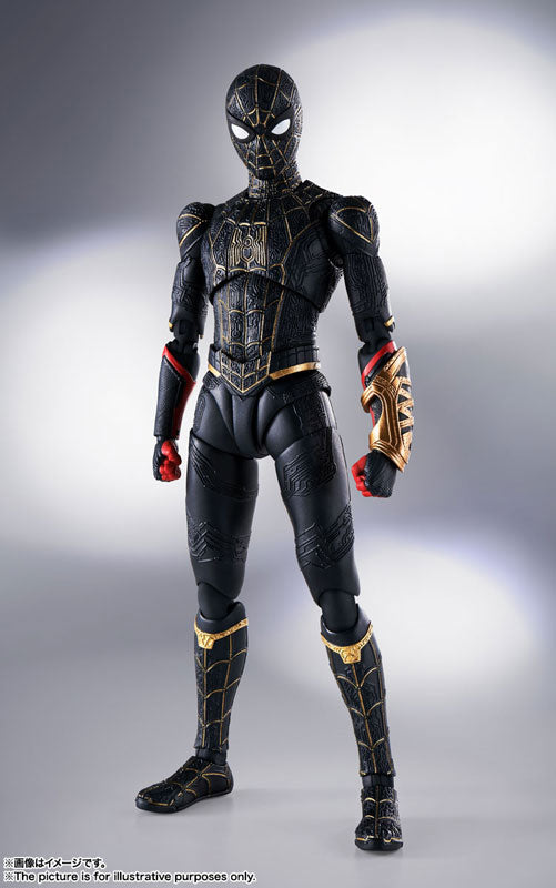 S.H. Figuarts Spiderman: No Way Home Spider-man Black and Gold Suit (Special Set) Action Figure