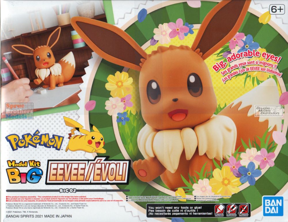 Bandai Pokemon Model Big #2 Eevee / Evoli Model Kit
