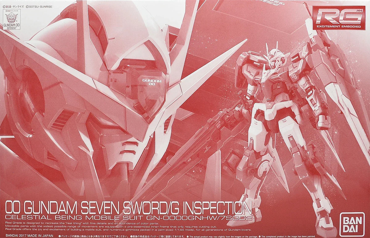 Gundam 1/144 RG 00 Gundam Seven Sword/G Inspection Model Kit Exclusive