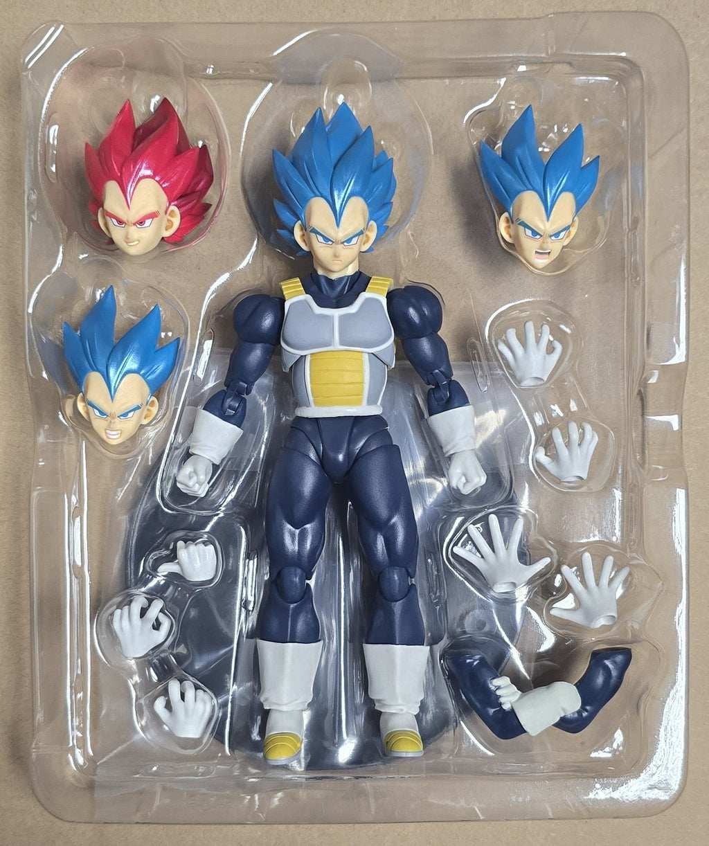 *Open Box* S.H. Figuarts Dragon Ball Z Super Saiyan God Super Saiyan Vegeta 15th Anniversary Ver. Action Figure