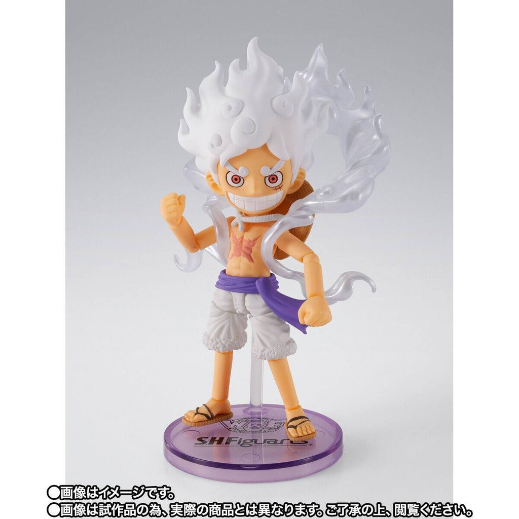 S.H. Figuarts X World Collectible Figure One Piece Monkey D. Luffy Gear 5 Exclusive Action Figure