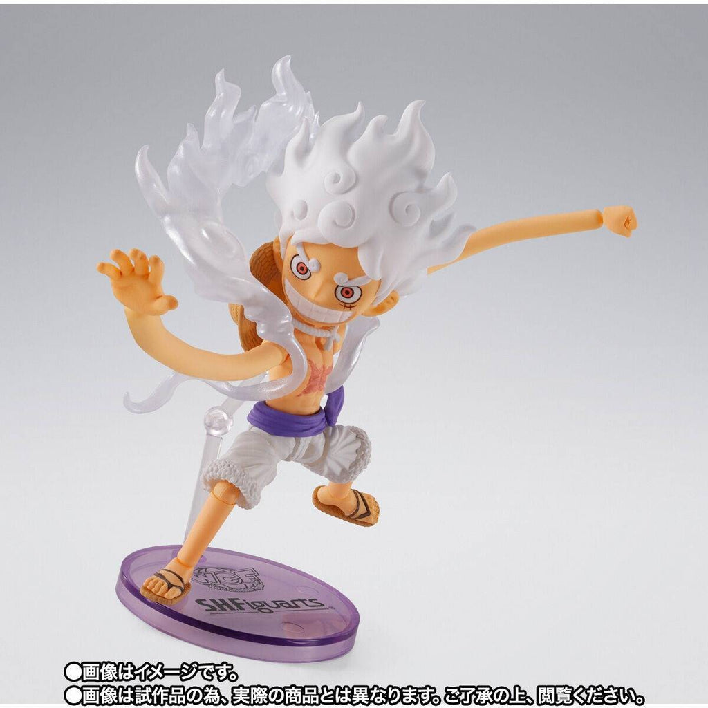 S.H. Figuarts X World Collectible Figure One Piece Monkey D. Luffy Gear 5 Exclusive Action Figure