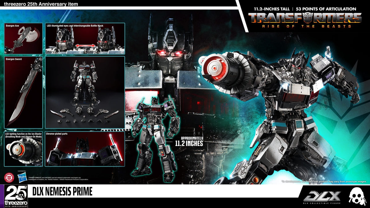 ThreeZero Transformers: Rise of the Beasts Nemesis Prime DLX Action Figure