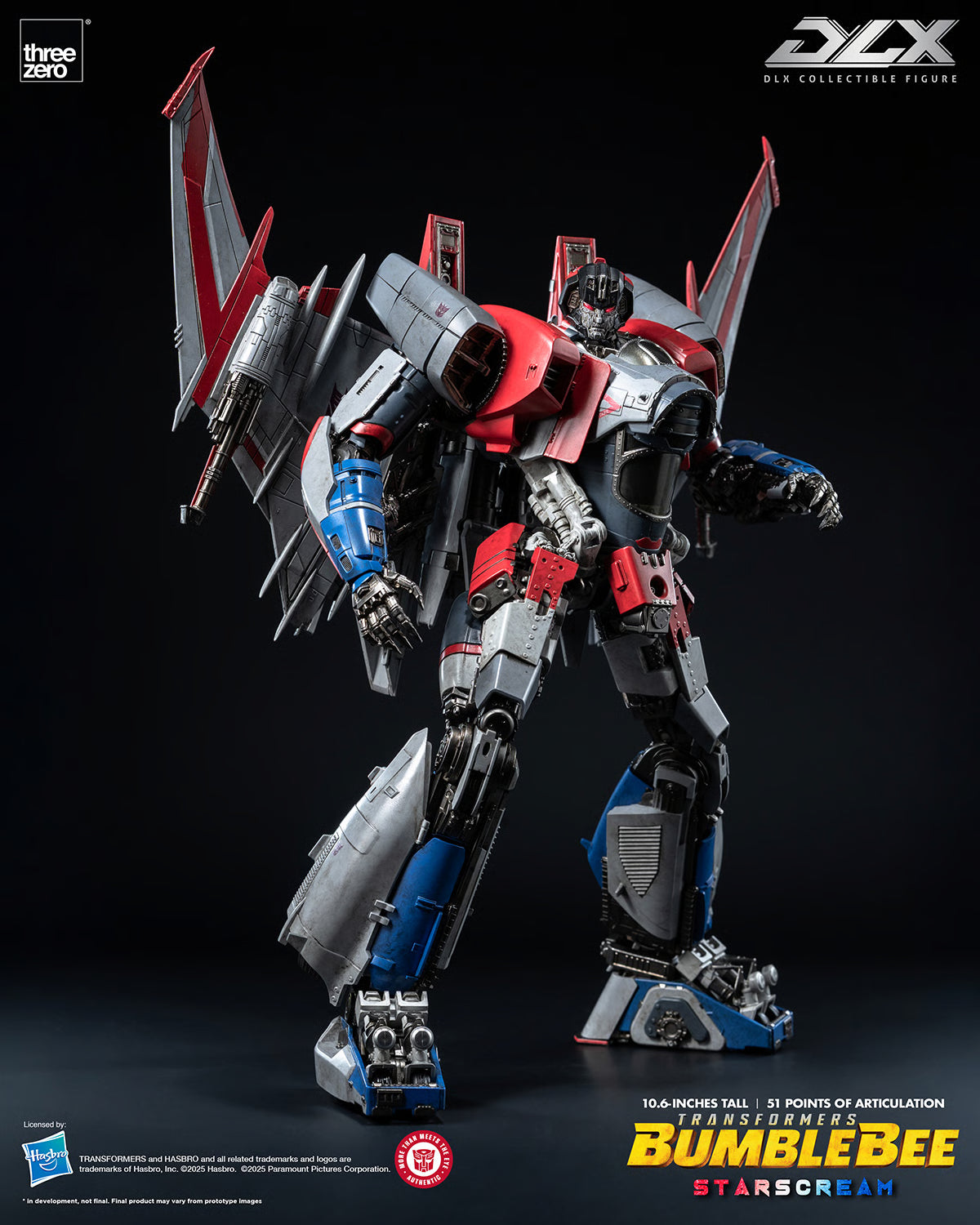 ThreeZero Transformers Bumblebee Movie Starscream DLX Scale Figure
