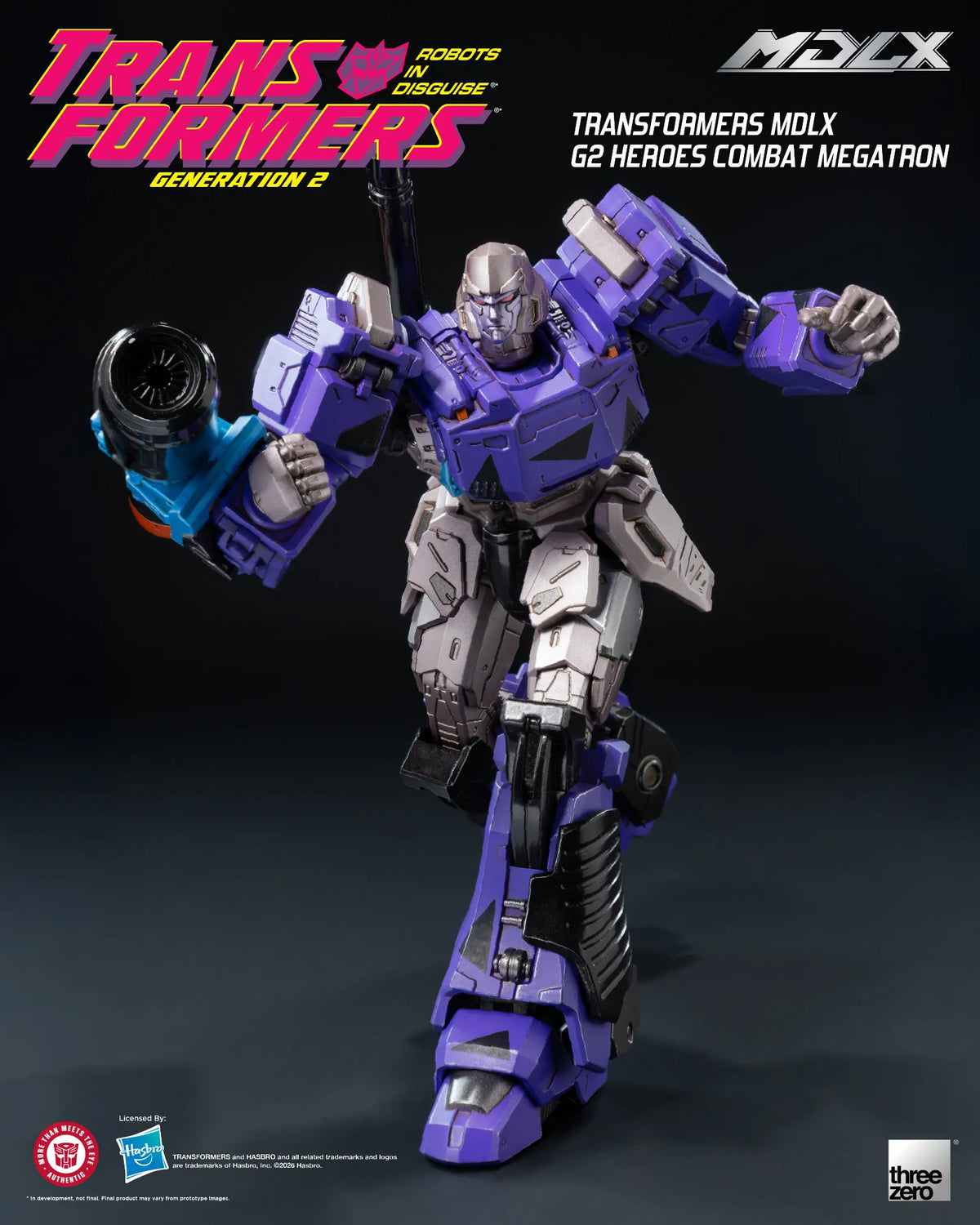 SDCC 2026 ThreeZero Transformers G2 Heroes Combat Megatron MDLX Action Figure Exclusive