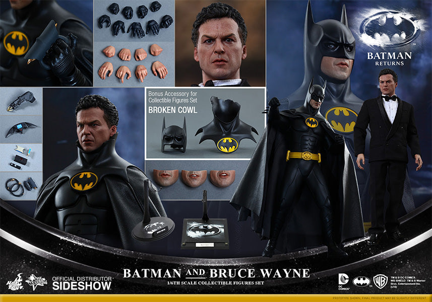 Hot Toys Batman and Bruce Wayne Batman Returns 1/6 Scale Action Figure MMS294