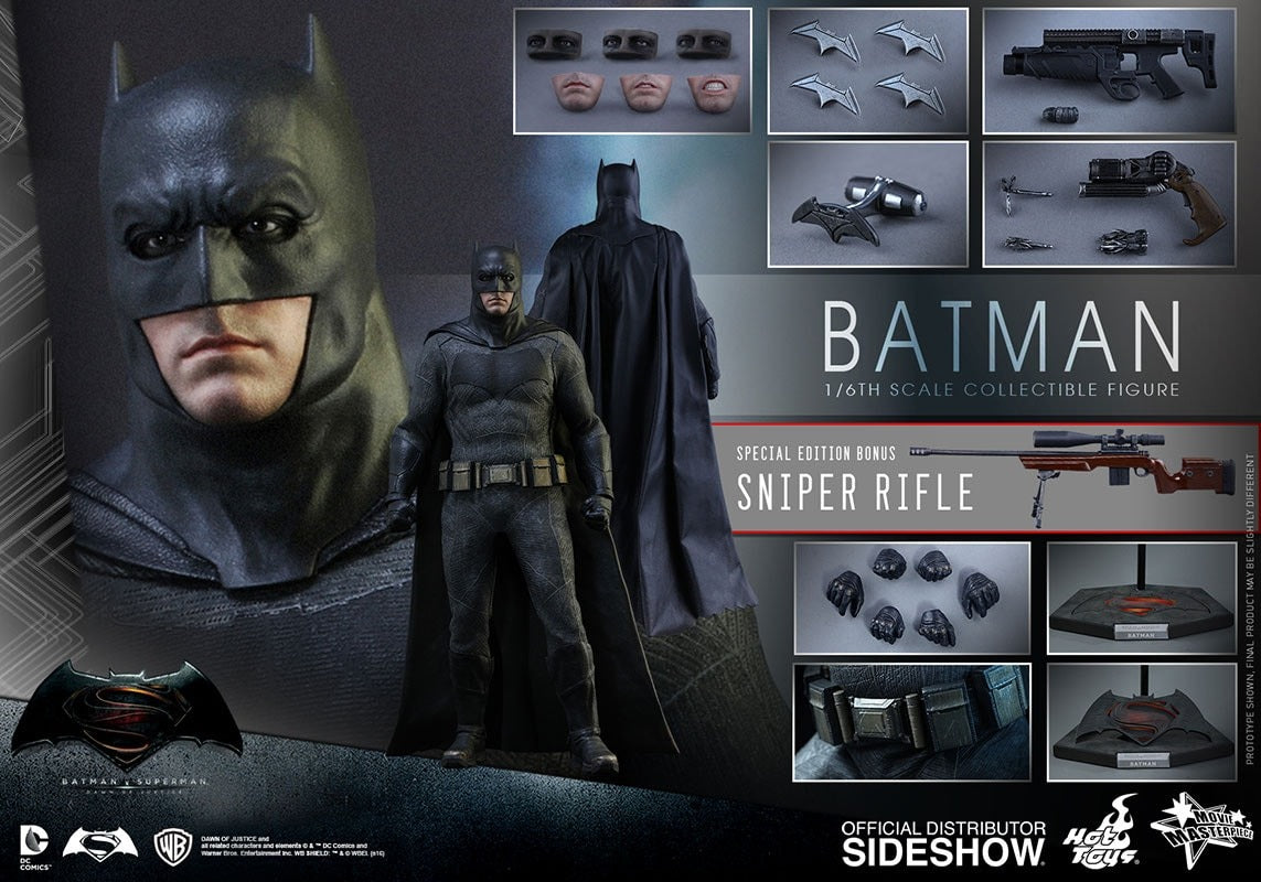 Hot Toys 1/6 Batman v Superman: Dawn of Justice Batman Sixth Scale Figure MMS342B