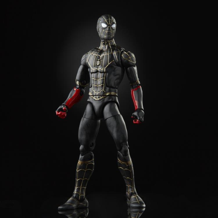 Marvel Legends Spider-Man: No Way Home Wave Black and Gold Suit Spider-Man (Marvel's Armadillo BAF)