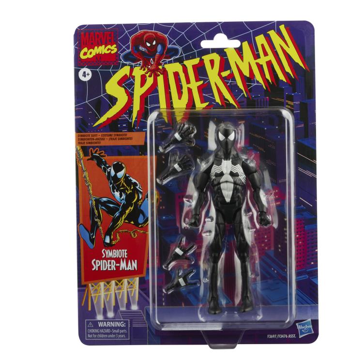 Marvel Legends Vintage Retro Series Spider-Man Symbiote Spider-Man Action Figure