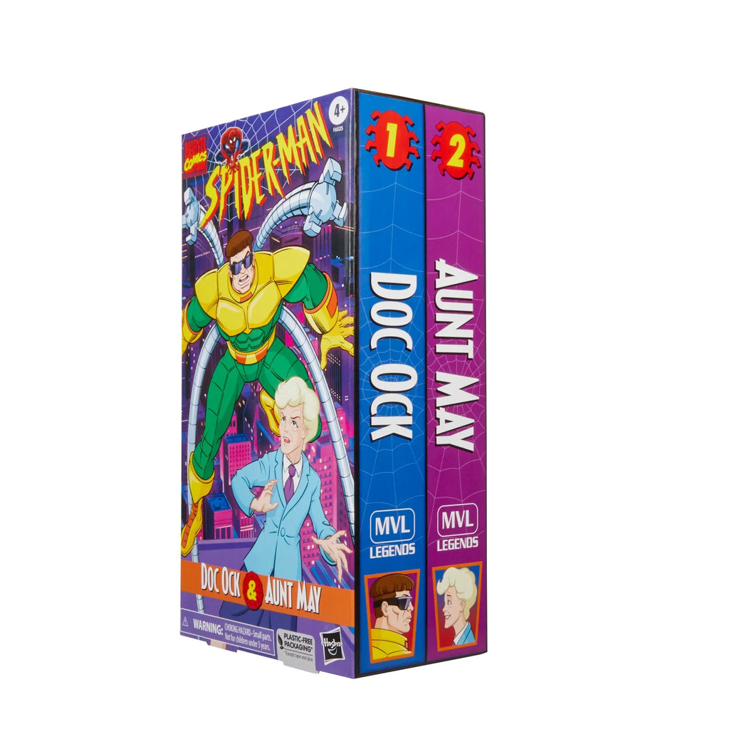 Marvel Legend VHS 90's Spider-Man The Animated Series Doc Ock and Aunt May Action Figure