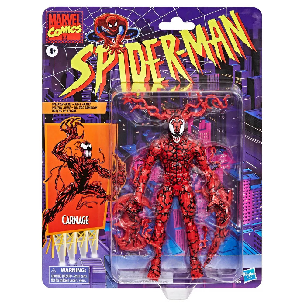 Marvel Legends Vintage Retro Series Spider-Man Carnage Action Figure