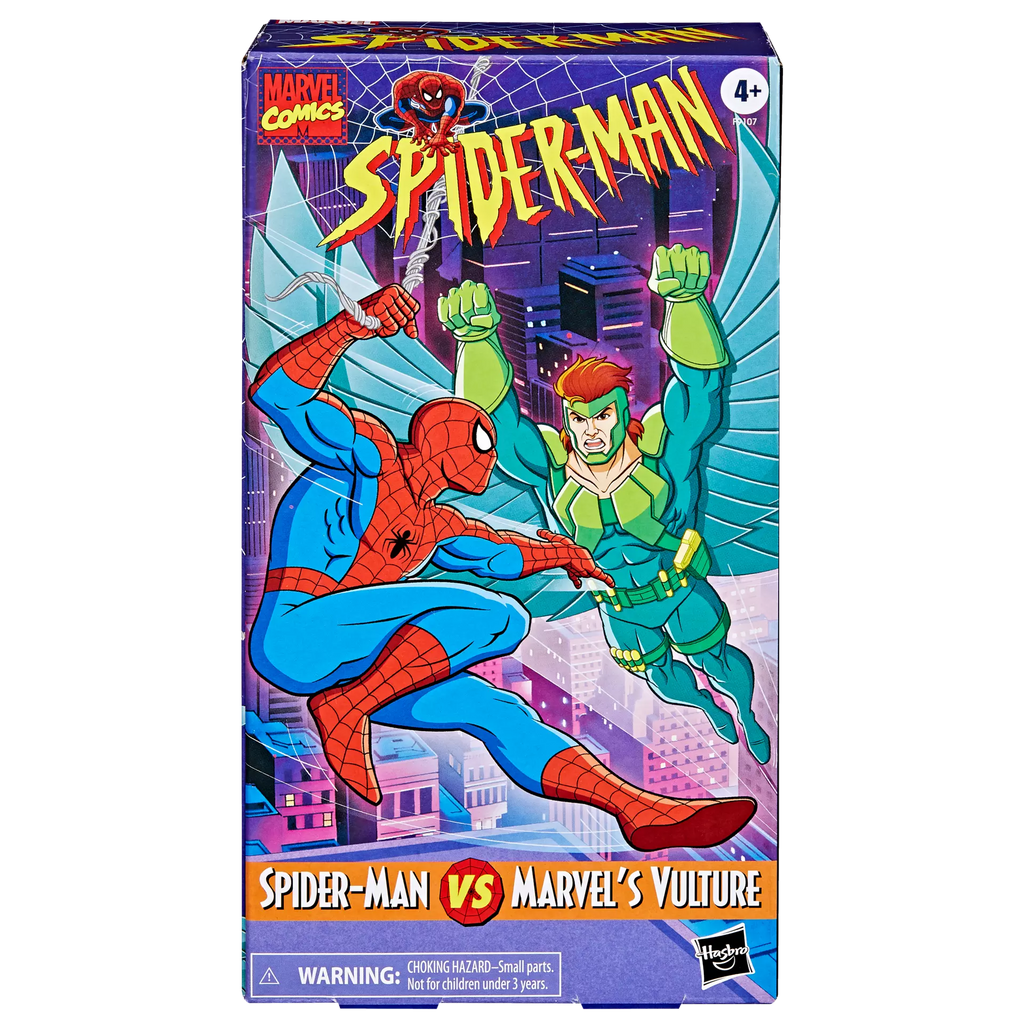 Marvel Legend VHS 90's Spider-Man The Animated Series Spider-Man vs. Marvel's Vulture  Action Figure