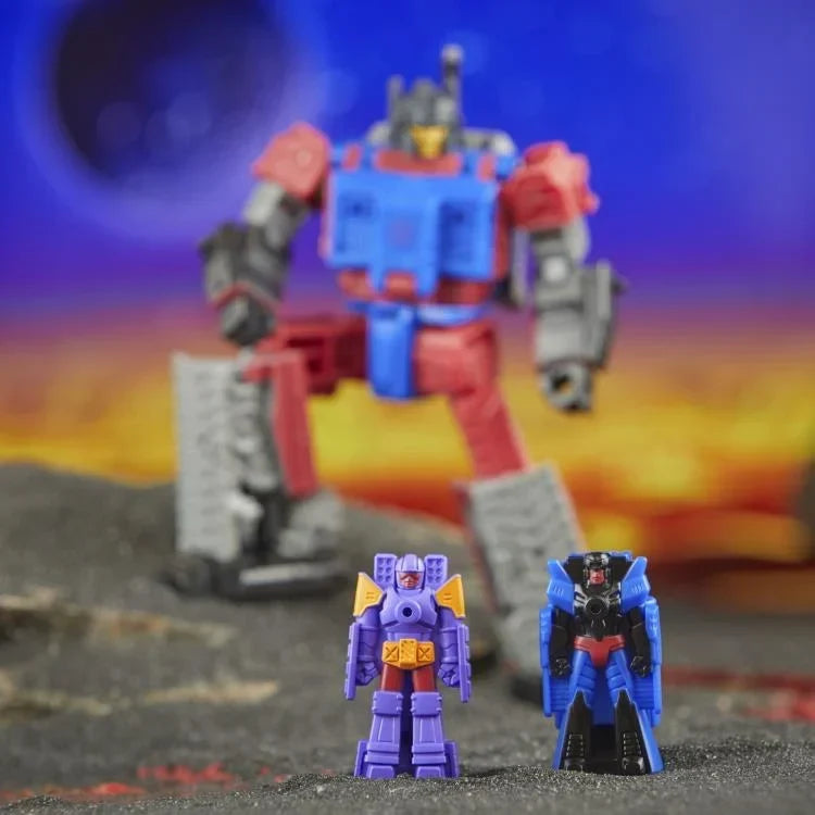 Transformers Generations Legacy United Deluxe Class G1 Universe Quake, Heater, and Tiptop Action Figure