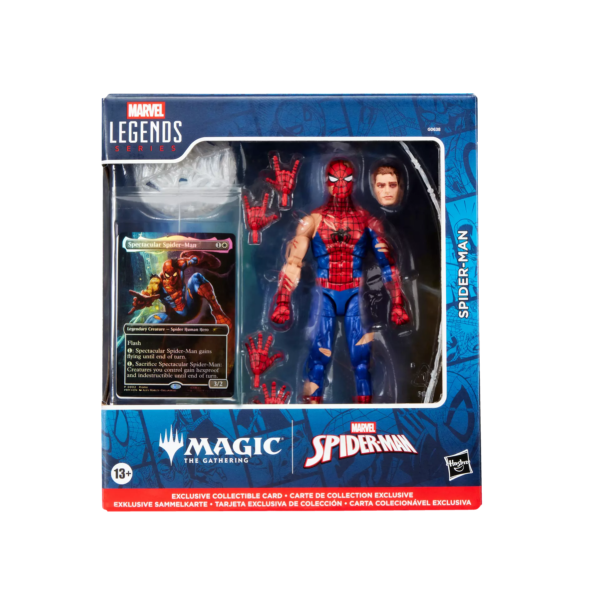 Marvel Legends Magic The Gathering Battle-Damaged Spider-Man Action Figure W/ MTG Card