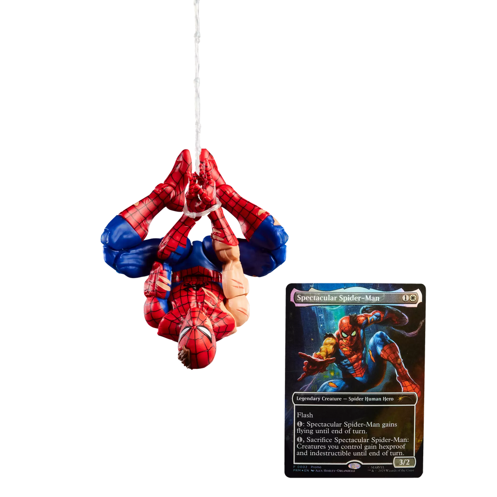 Marvel Legends Magic The Gathering Battle-Damaged Spider-Man Action Figure W/ MTG Card