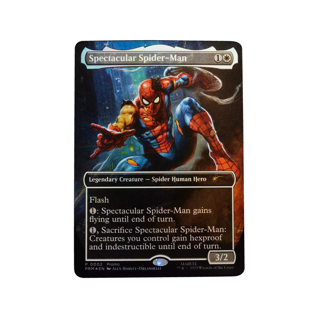 Marvel Legends Magic The Gathering Battle-Damaged Spider-Man Action Figure W/ MTG Card