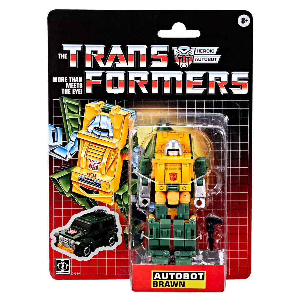 Transformers G1 Retro Carded Autobot Brawn Action Figure