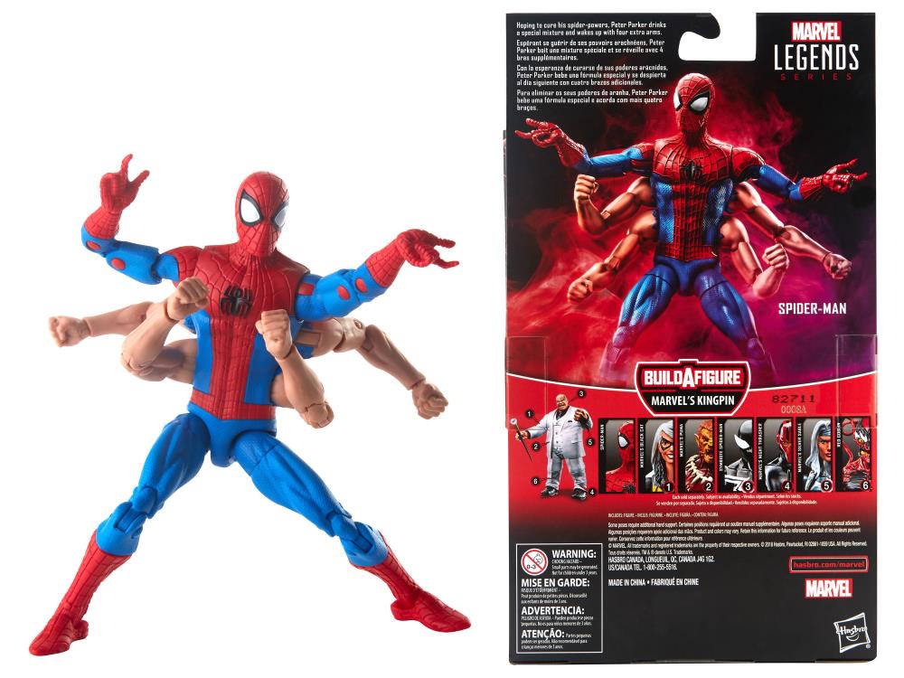 Marvel Legends Spiderman Series Six Arm Spider-Man Kingpin BAF