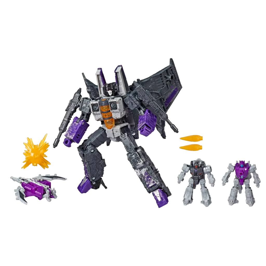 Transformers Generations War For Cybertron: Siege Voyager Decepticon Skywarp Phantomstrike Squadron 4 Pack Final Strike Action Figure WFC-S27