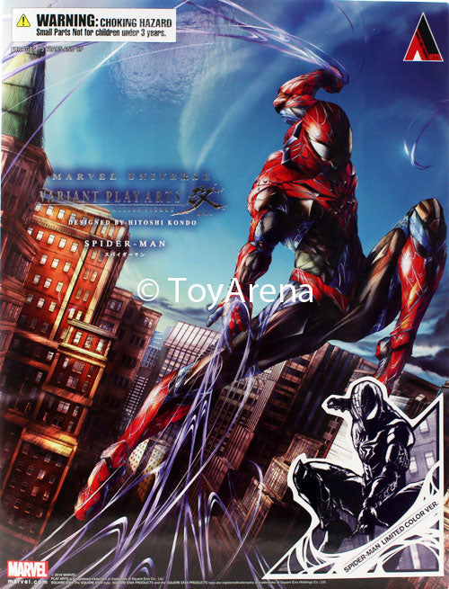 Marvel Universe Spider-Man Limited Color Ver. (Black Suit) Variant Play Arts Kai Action Figure