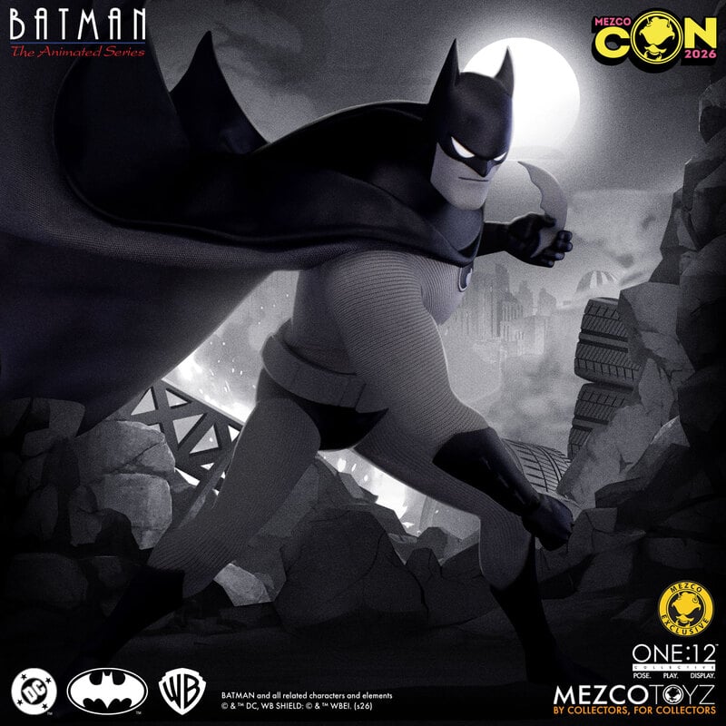 Mezco Toyz ONE:12 Collective Batman: The Animated Series Batman (Noir Edition) Action Figure
