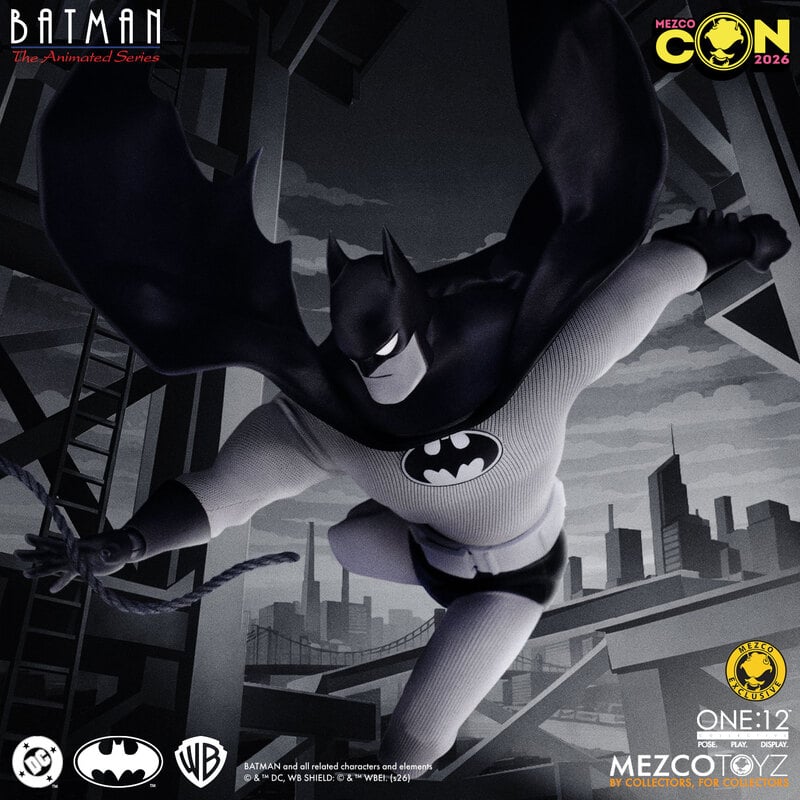 Mezco Toyz ONE:12 Collective Batman: The Animated Series Batman (Noir Edition) Action Figure