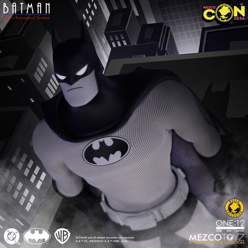 Mezco Toyz ONE:12 Collective Batman: The Animated Series Batman (Noir Edition) Action Figure