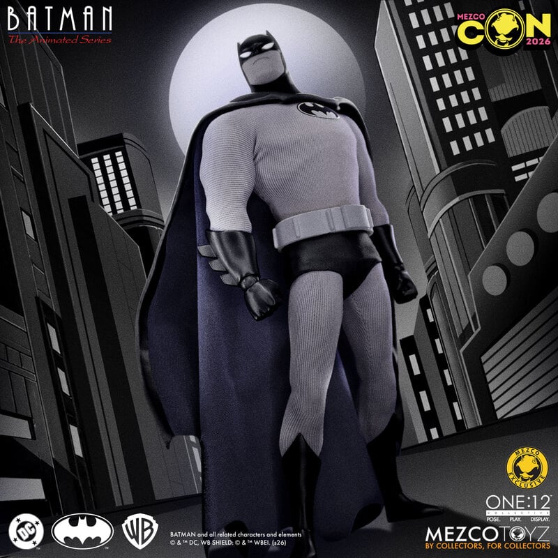 Mezco Toyz ONE:12 Collective Batman: The Animated Series Batman (Noir Edition) Action Figure
