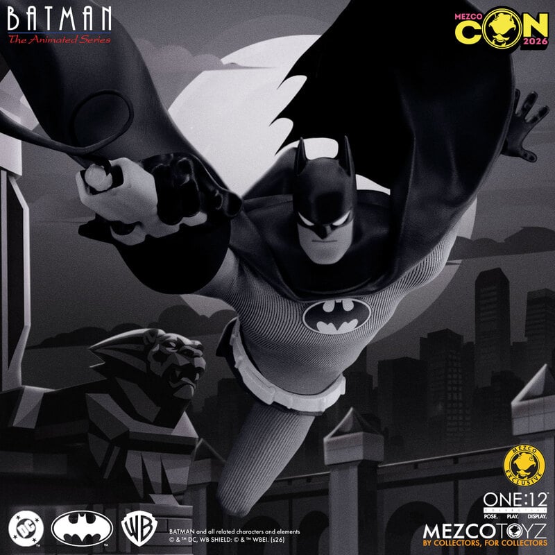 Mezco Toyz ONE:12 Collective Batman: The Animated Series Batman (Noir Edition) Action Figure