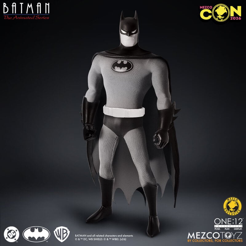 Mezco Toyz ONE:12 Collective Batman: The Animated Series Batman (Noir Edition) Action Figure