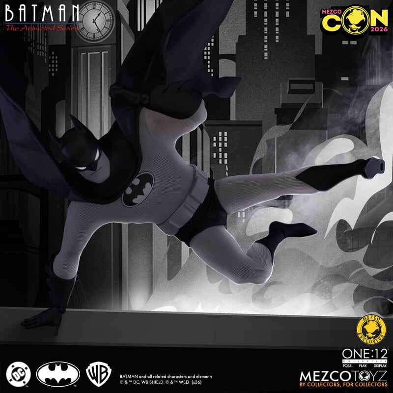 Mezco Toyz ONE:12 Collective Batman: The Animated Series Batman (Noir Edition) Action Figure