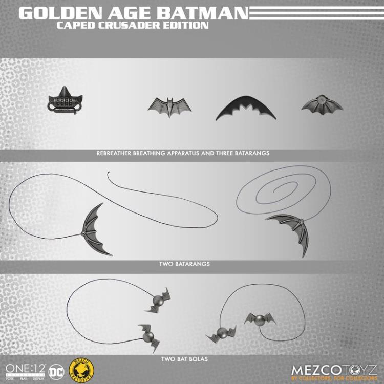 Mezco Toyz ONE:12 Collective: Golden Age Batman: Caped Crusader Edition Exclusive Action Figure