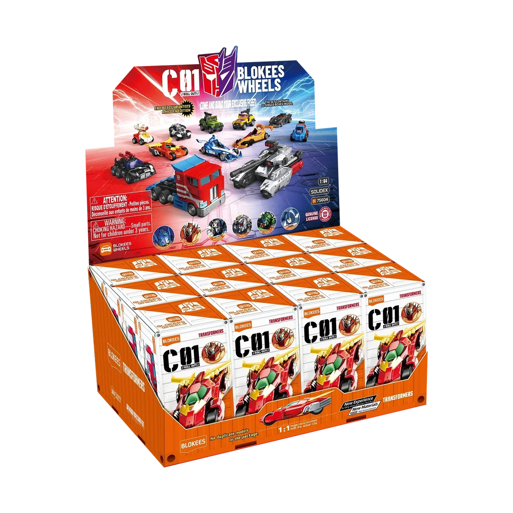 Blokees Transformers Model Kits Blokees Wheels C01 Roll Out Box Trading Figure Set of 12