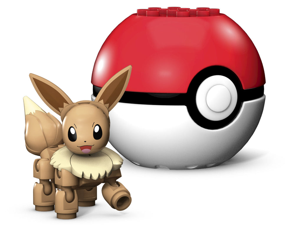 Mega Construx Pokemon Buildable Eevee Figure & Poke Ball