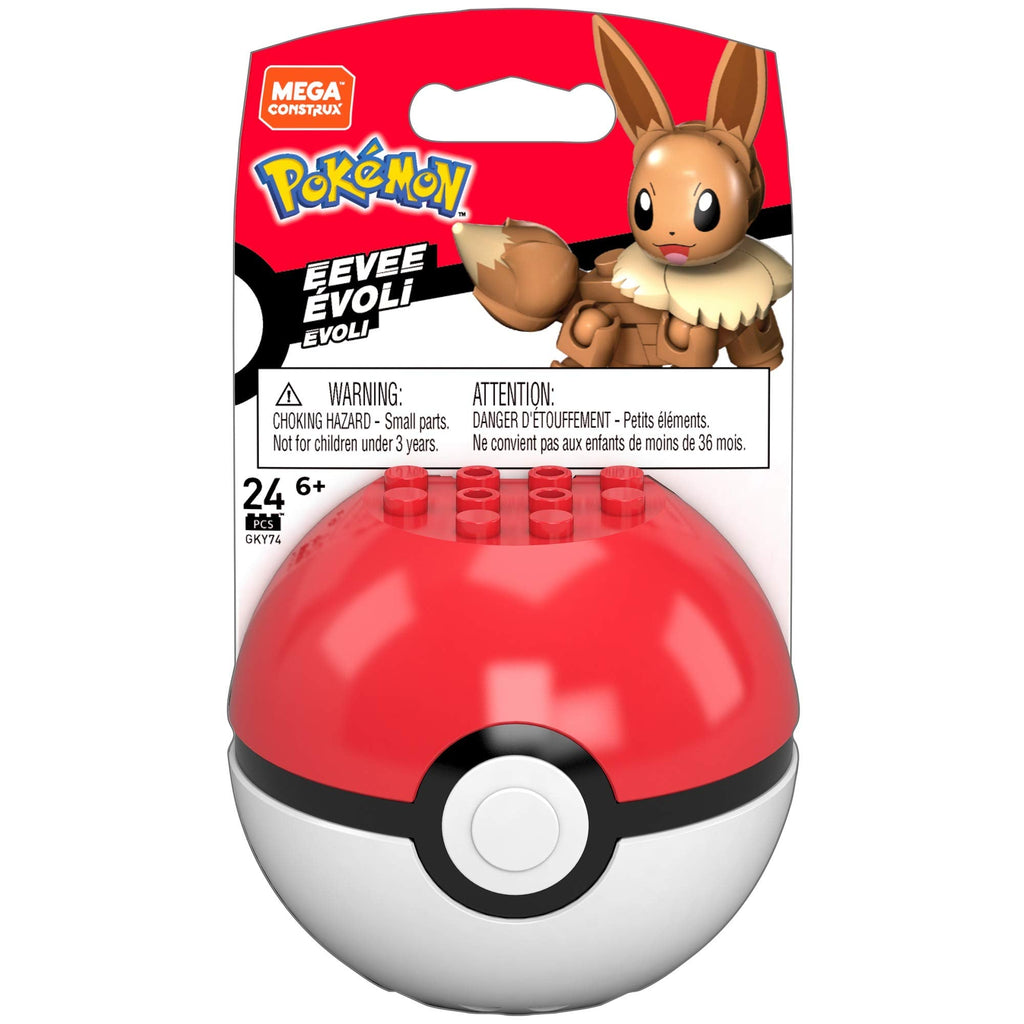 Mega Construx Pokemon Buildable Eevee Figure & Poke Ball