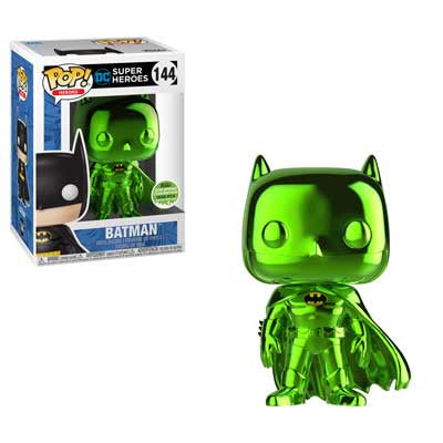 Funko Pop Green Chrome Batman ECCC 2018 Exclusive with Hard Case