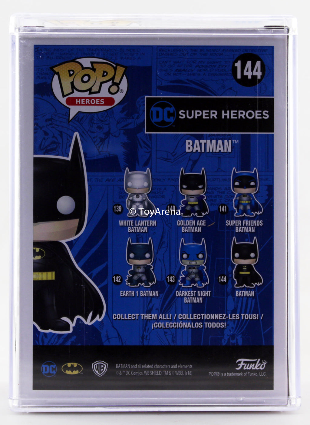 Funko Pop Green Chrome Batman ECCC 2018 Exclusive with Hard Case