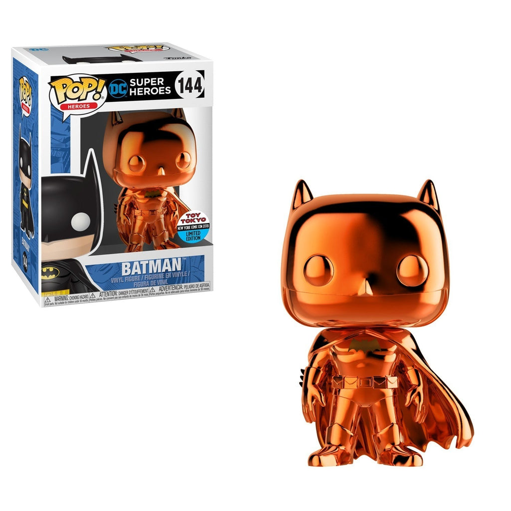 Funko Pop Orange Chrome Batman NYCC 2018 Exclusive with Hard Case