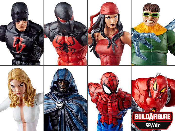 Marvel Legends Spiderman Wave 8 set of 7 BAF Sp//dr Action Figures