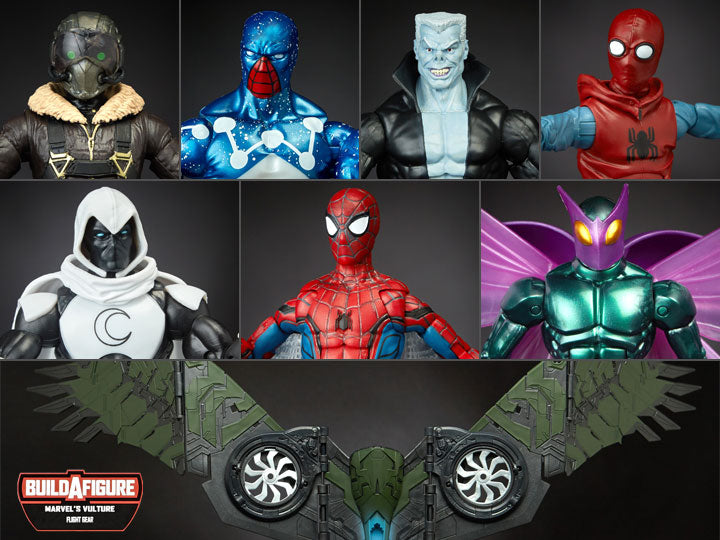Marvel Legends Spiderman Wave 6 set of 7 BAF Vulture Action Figures