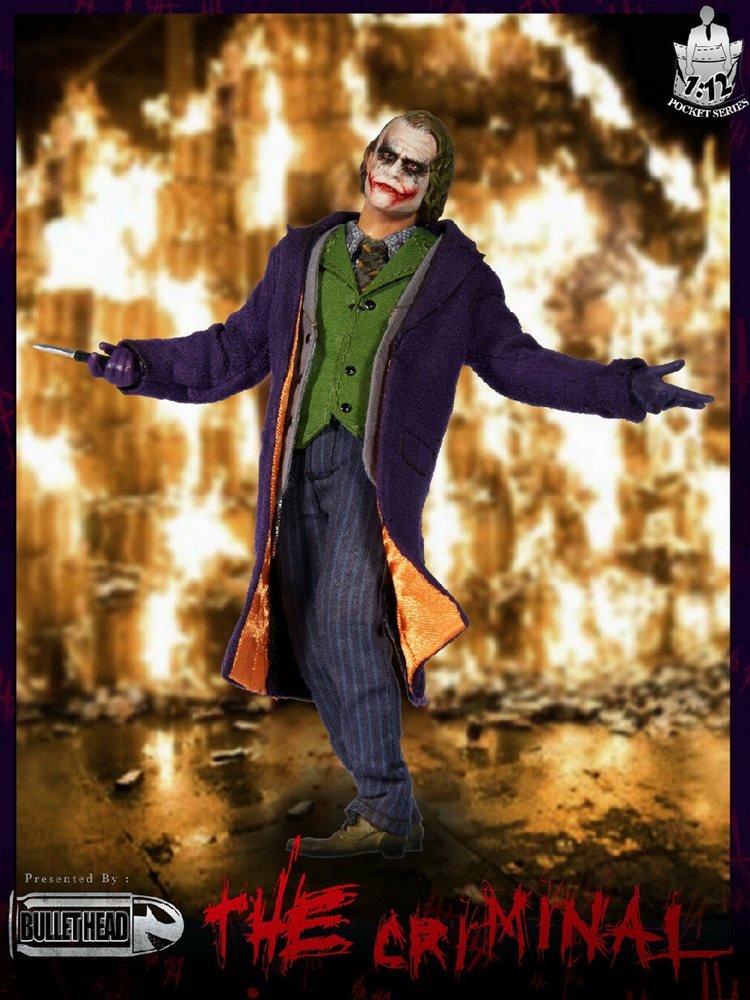 Bullet Head 1/12 BH-001 The Criminal (Batman The Dark Knight Heath Ledger Joker) Figure