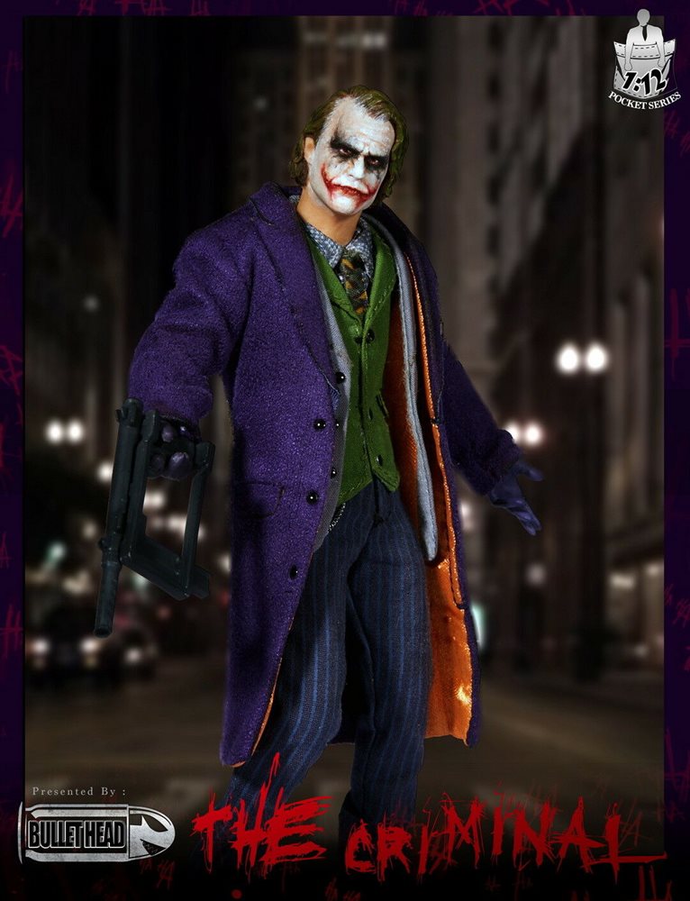 Bullet Head 1/12 BH-001 The Criminal (Batman The Dark Knight Heath Ledger Joker) Figure
