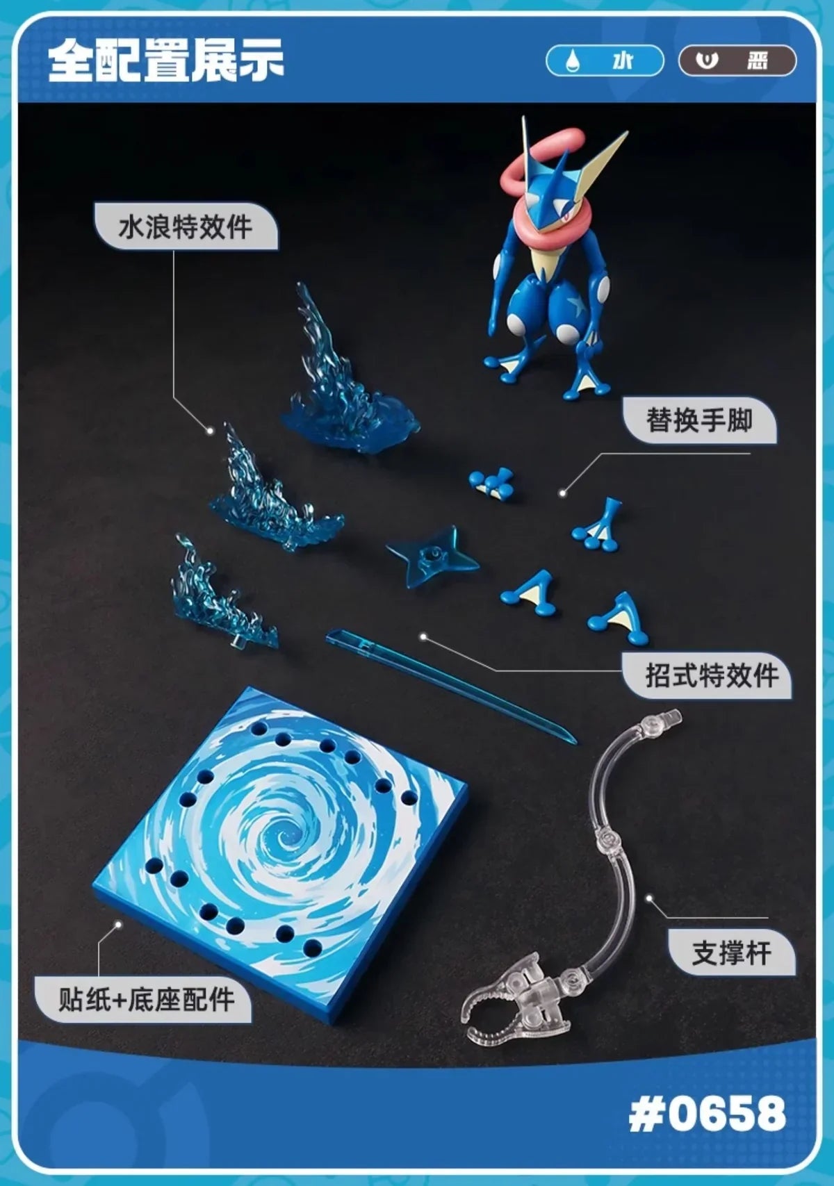 Blokees Pokemon Classic Class CV-L Greninja Model Kit
