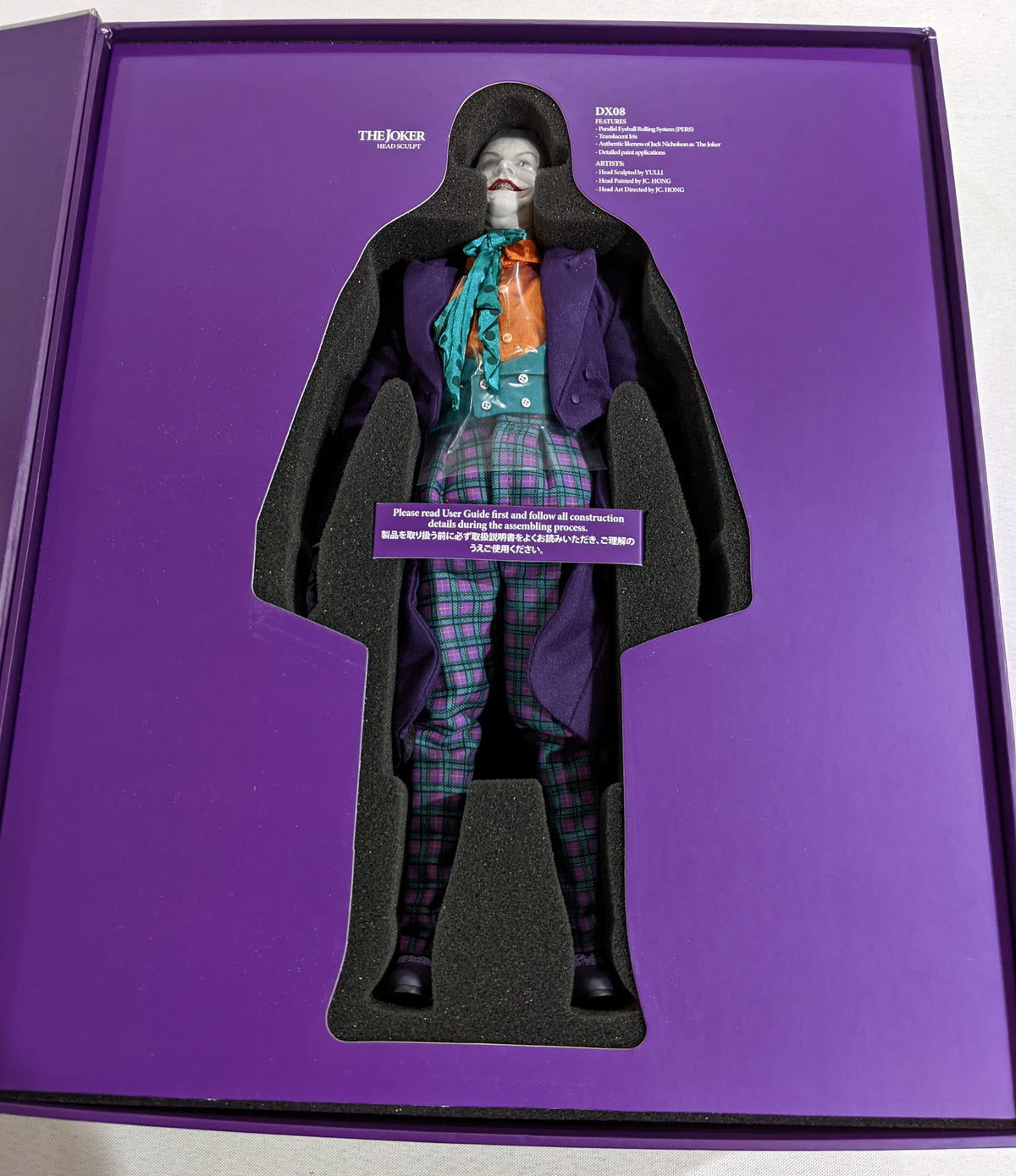 Hot Toys 1/6 1989 Batman The Joker Movie Masterpiece Sixth Scale Figure DX08 *Open Box*