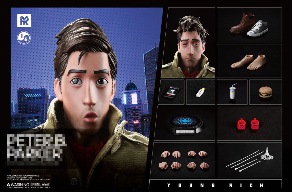 Young Rich 1/6 Peter B Parker Casual Wear (Spider-man: Into the Spider-Verse) Sixth Scale Action Figure
