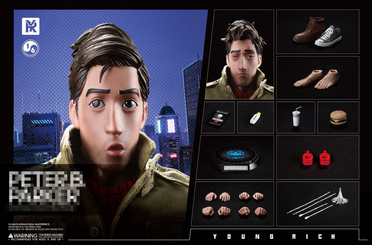 Young Rich 1/6 Peter B Parker Casual Wear (Spider-man: Into the Spider-Verse) Sixth Scale Action Figure
